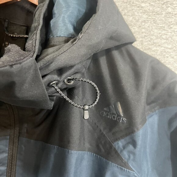 ADIDAS CLIMAPROOF Mesh Lined Jacket Men’s Medium Windbreaker Blue - Picture 7 of 15